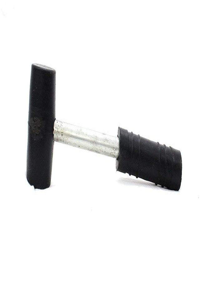 LOVELY® 1 Inch Diameter Rubber Mallet Hammer With Steel Handle For Soft Impact And No Damage - Image 5